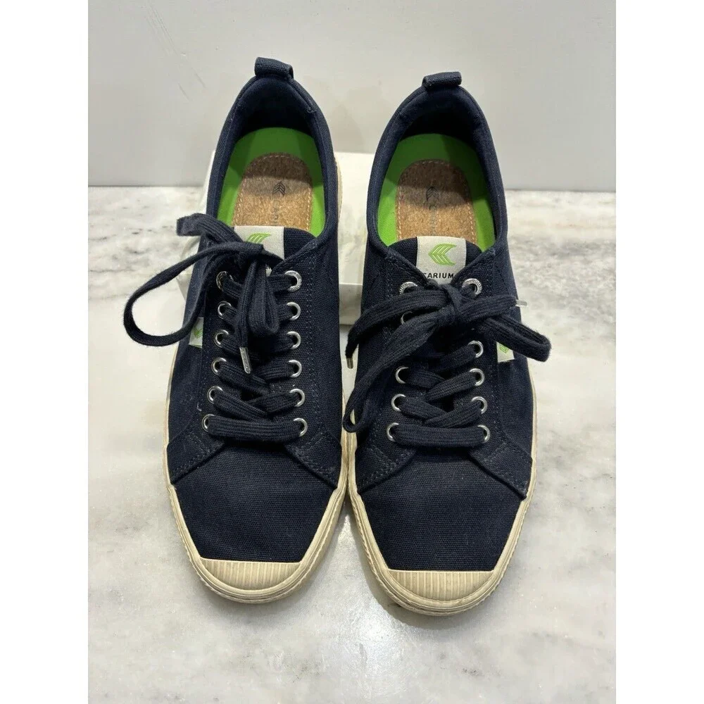 Cariuma Rio Brazil Low Navy Canvas Sneakers Shoe Mens 12 Women’s 13.5 Blue